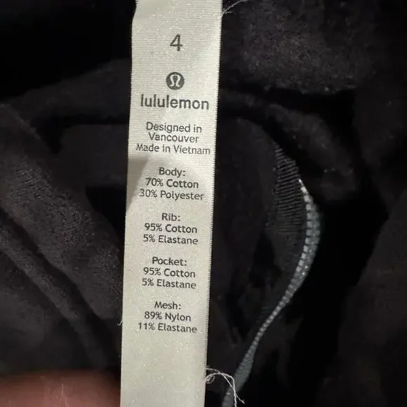 Lululemon Black Funnel Neck Full Zip Jacket Size 4 - Picture 6 of 10